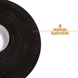 Contacall Kapı Pencere İzolasyon Bandı Yapışkan Sünger 5 mm Kalınlık 30 mm Genişlik 10 Metre Uzunluk/EVA-5 * 30