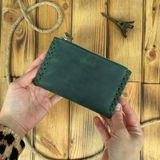 Contacts Brenta - Hand Made Hakiki Deri Kadın Cüzdan - Koyu Yeşil