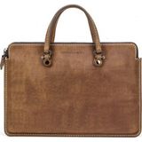 Contacts Montevila - Eskitme Deri Vintage Prestige 15" Laptop Çantası - Taba