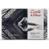 Conte a Paris : Çizim & Eskiz Kalem Seti : 12 Kalem (Metal Kutu)