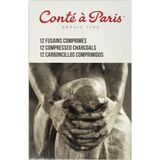Conte A Paris Sıkıştırılmış Kömür Kalem Yuvarlak Çap : 8 mm B - Siyah