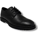 Conteyner 455-26 Baskı Deri Casual Erkek Ayakkabı - Siyah