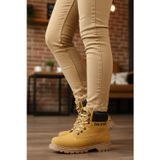 Conteyner Camel Nubuk Soğuğa Dirençli Kaymaz Unisex Bot 922 G