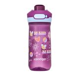 Contigo Jessie Tritan Çocuk Suluğu 420 mL Pembe | Kapak tek bir düğmeye basarak açılır, sızıntı önleyici, pratik taşıma sapı ve bulaşık makinesinde yıkan
