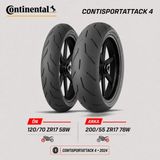 Continental Contisportattack 4 120/70 ZR17 58W - 200/55 ZR17 78W Ön Arka Motosiklet Lastik Takımı 2024