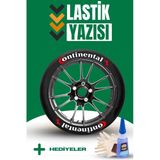 Continental Motosiklet Ve Otomobil Araç 3d Oto Lastik Yazısı Sticker Arma Seti – 8 Adet