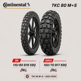 Continental Tkc 80 M+S 110/80 B19 59Q - 150/70 B17 69Q Ön Arka Motosiklet Lastik Takımı 2022/2024