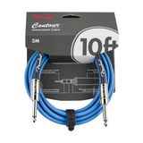 Contour Series Elektro Gitar Kablosu, 10FT Str/str, Lake Placid Blue, 6,35 mm Düz Jak