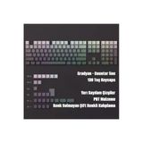 Contourline - Gradient Keycaps 130 Tuş İki Renkli Tam Set Çatlak Işıklı Tuş Takımı