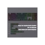 Contourline Keycaps 130 Adet Klavye Tuşu Tam Set Çatlak Işıklı Tuş Takımı