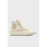 Converse A12555C 286 Chuck 70 Logolu Gold Detaylı Krem Kadın Sneaker