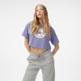 Converse Baskılı Kadın Mor T-Shirt - M6N-Mor