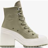 Converse Chuck 70 De Luxe Heel Unisex Haki Deri Platform Sneaker - 368-Haki