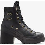 Converse Chuck 70 De Luxe Heel Unisex Siyah Deri Platform Sneaker.001