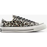 Converse Chuck 70 Glow In The Dark Leopard Print Kadın Krem Sneaker - 248-Krem