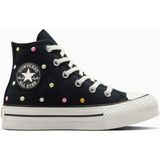 Converse Chuck Taylor All Star EVA Lift Polka Dots Çocuk Siyah Platform Sneaker.001