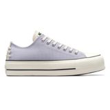 Converse Chuck Taylor All Star Lift Crafted Laces Platform Kadın Günlük Spor Ayakkabı Mor 36.5