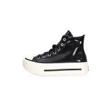 Converse Chuck Taylor All Star Lift Double Stack Platform Deri Siyah Sneaker, 38, A12977C, 001-SİYAH, Kadın