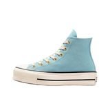 Converse Chuck Taylor All Star Lift Kadın Bağcıklı Kanvas Spor Ayakkabı, Vernal Havuz/Doğal Fildişi, 6.5