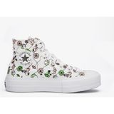 Converse Chuck Taylor All Star Lift Kadın Beyaz Platform Sneaker Nefes Alabilir Yapı ile Konforlu - 102-Beyaz