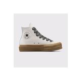 Converse Chuck Taylor All Star Lift Kadın Krem Süet Platform Deri Sneaker