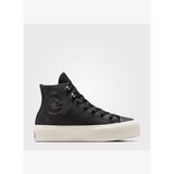 Converse Chuck Taylor All Star Lift Kadın Siyah Deri Platform Bot