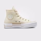Converse Chuck Taylor All Star Lift Platform Outline Sketch Kadın Krem Sneaker - Sarı