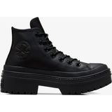 Converse Chuck Taylor All Star Lugged Heel Waterproof Kadın Siyah Deri Platform Sneaker - 001-Siyah