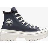 Converse Chuck Taylor All Star Lugged Lift Unisex Lacivert Deri Platform Bot Hafif ve Esnek Taban - 094-LACİVERT