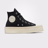 Converse Chuck Taylor All Star Modern Lift Platform Canvas Kadın Siyah Sneaker - 001-Siyah
