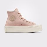 Converse Chuck Taylor All Star Modern Lift Platform Mono Suede Kadın Pembe Sneaker - 659-Pembe