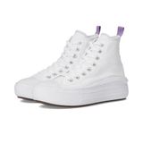 Converse Chuck Taylor All Star Move Platform Çocuk Mor Detaylı Sneaker, 38, A03667C 102, BEYAZ, Unisex Çocuk