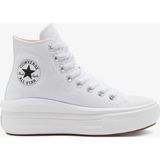 Converse Chuck Taylor All Star Move Platform Hi Kadın Beyaz Sneaker Nefes Alabilir Yapı ve Konforlu Tasarım - 102-Beyaz