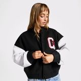 Converse Classic Kadın Dik Yaka Siyah Ceket - 001-Siyah