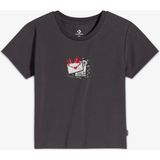 Converse Classic Kadın Slim Fit Baskılı Siyah T-Shirt - 010-Siyah - XL