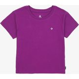 Converse Classic Kadın Slim Fit Cropped Mor T-Shirt - 570-MOR - XL