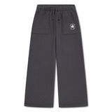 Converse Geniş Paça Siyah Kız Çocuk Eşofman Altı 4CH012-GDA-CNVG STAR POINTELLE PANT