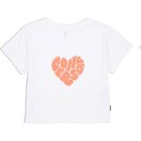 Converse Heart Slim Fit Kadın Beyaz T-Shirt - Beyaz - Beyaz - Beyaz