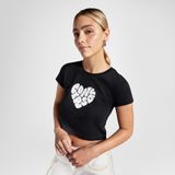 Converse Heart Slim Fit Kadın Siyah T-Shirt - XL