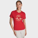 Converse Kadın Chuck Logolu Metalik Kırmızı T-Shirt - XL