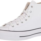 Converse Kadın Chuck Taylor All Star Leopard Platform Yüksek Top Spor Ayakkabı, Beyaz/Siyah/Beyaz, 12