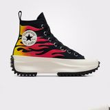 Converse Kadın Run Star Hike Siyah Platform Sneaker Nefes Alabilir Yapı Koşu ve Yürüyüş İçin İdeal - 001-Siyah