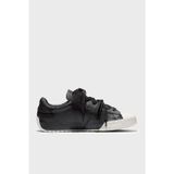 Converse Logolu Deri Sneaker Kadın Ayakkabı A20655C 001 SİYAH-BEYAZ