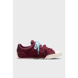 Converse Logolu Hakiki Deri Sneaker Kadın Ayakkabı A20130C 625 BORDO-BEYAZ