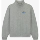 Converse Loose Fit Yarım Fermuarlı Erkek Gri Sweatshirt - 035-Gri