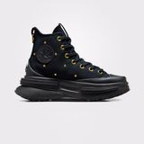 Converse Run Star Legacy Cx Platform Star Studded Kadın Siyah Sneaker - 001-Siyah