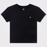 Converse Slim Fit Kadın Siyah T-Shirt - 001-Siyah