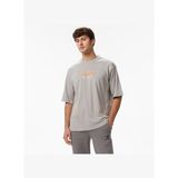 Converse Star Chevron Baskılı Erkek Oversize Fit Gri T-Shirt