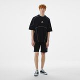 Converse Star Chevron Baskılı Erkek Oversize Fit Siyah Şort - 001-Siyah
