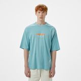 Converse Star Chevron Oversize Fit Baskılı Erkek Mavi T-Shirt - 2XL - 423-Mavi